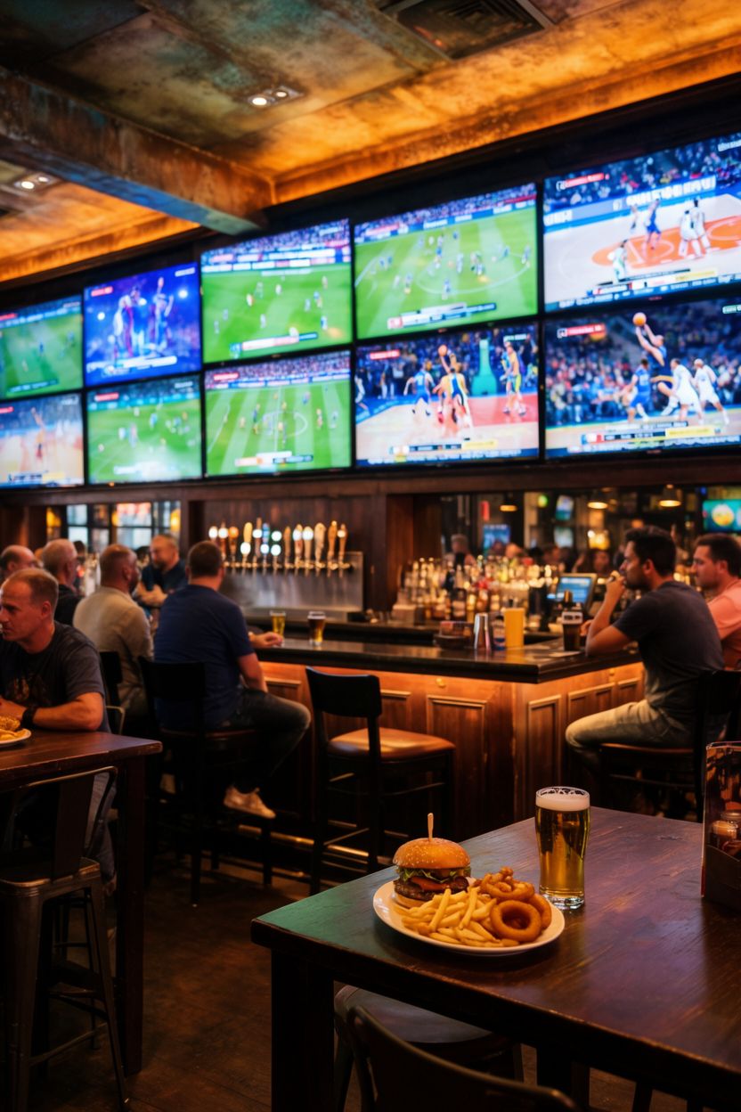 Arena Sportsbar Wien – Innenansicht mit Bildschirmen