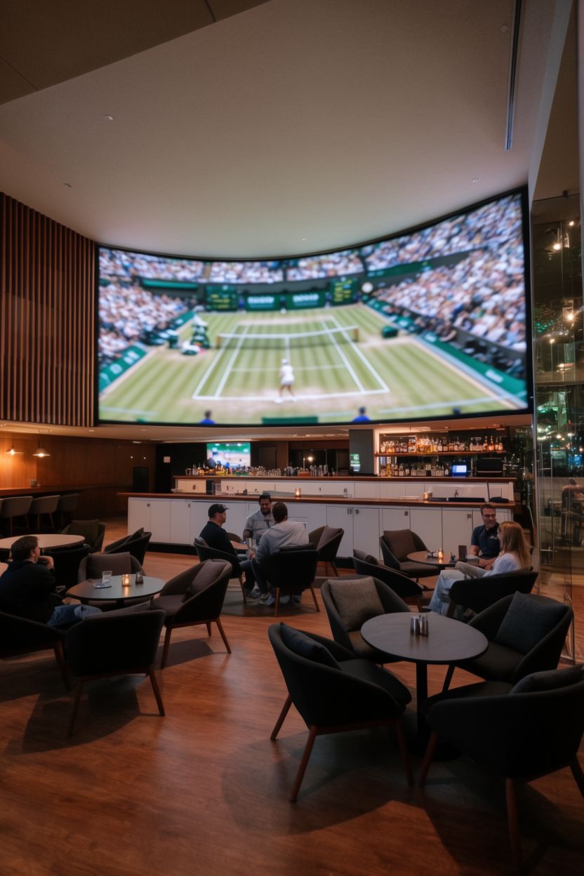 Matchpoint Bar Linz – Bartresen und Fanbereich